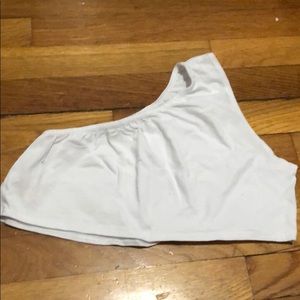 Cropped one shoulder top